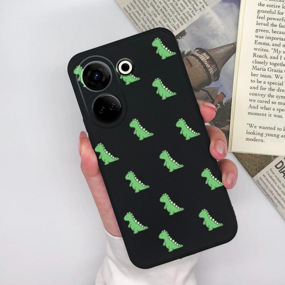 For Tecno Camon 20 Pro 4G 5G Phone Cases Cute Design Matte Silicone Shockproof Black Cover For Tecno Camon20 20Pro Bumper Capa