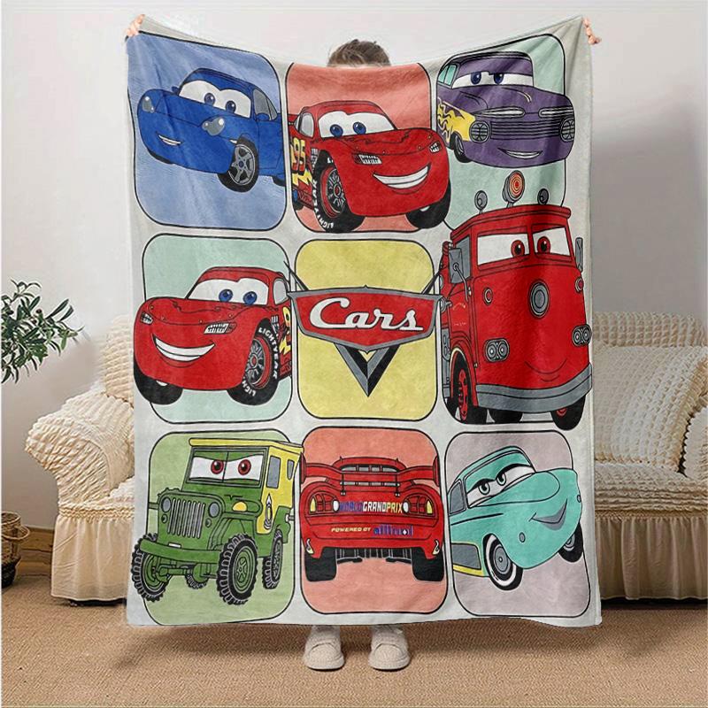 1pc Mcqueen Flannel Blanket Soft Warm Throw Blanket for Bedroom Living Room Bed Travel Camping Picnic Gift. M730058