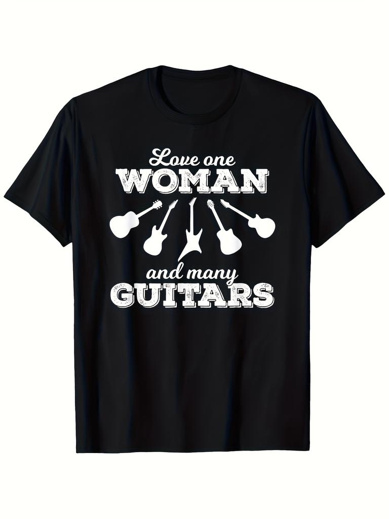 Men'S Unisex'S Heavyweight SM Music Lover Tshirt Vintage Electric Guitar Guitar Pick Graphic Tee for