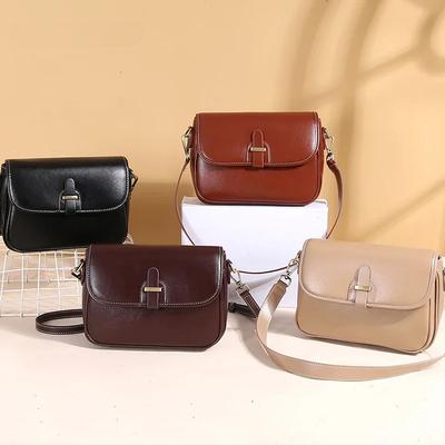 Damska torba na ramię ze skóry naturalnej, luksusowe designerskie torby dla pań, modna mała kwadratowa torba typu crossbody
