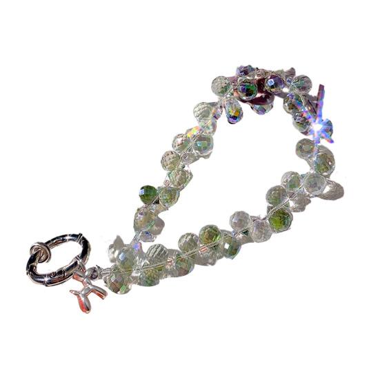 

Штучний кришталевий ремінець для телефону Блискучий ремінець на зап ястя для телефону Шарм-підвіска Bling Ремінець з кишенею для карт Модний аксесуар Подарунок для дівчат Найкращих подруг D