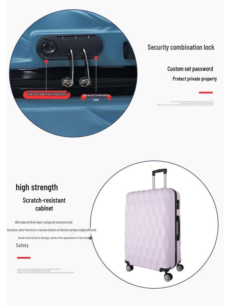 Universal Trolley Case Set: 28"/24"/20"/12" ABS Luggage with Wheels