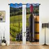 Vineyard Wine Window Curtain Modern European Style Curtains for Bedroom Living Room Backdrop Curtain