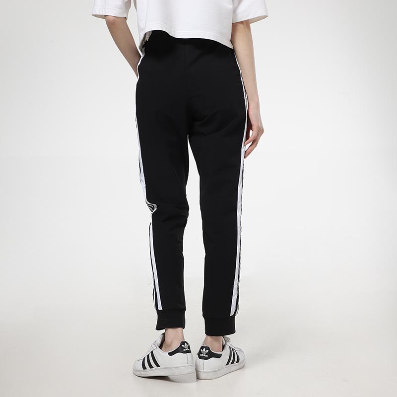 Adidas Casual Striped Loose Knit Sweatpants Women Bottoms Black GT4408