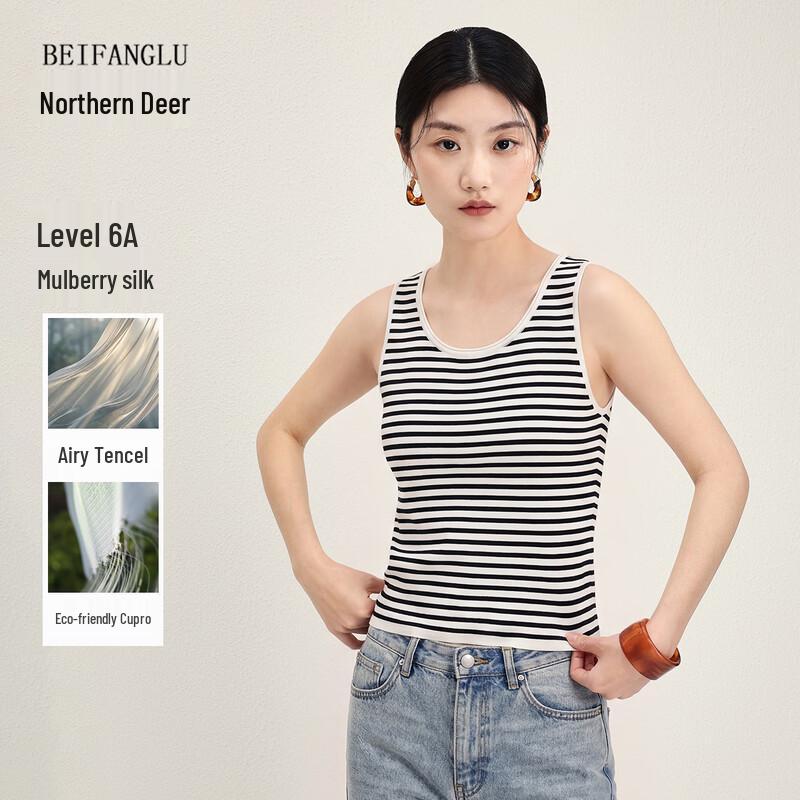 Women s Classic Summer Lyocell & Silk U-neck Knit Vest 2XL