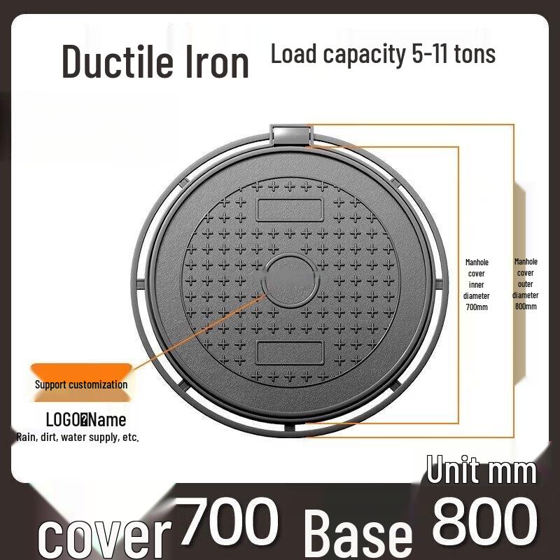 Heavy-Duty Round Ductile Iron Manhole Cover