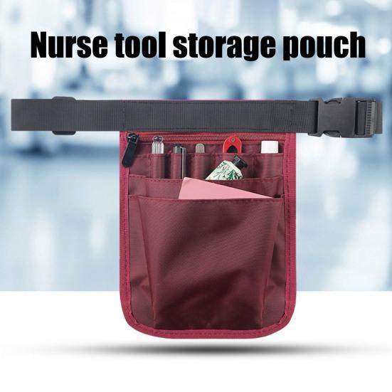 Nurse Tool Belt Bag Nurse Fanny Pack with Medical Gear Pockets Utility Waist Bag with Adjustable Strap Organizer Pouch for Pens Scissors Pharmacists
