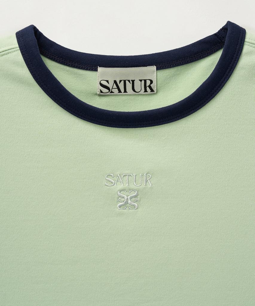 Seteo (W) Apero Crop Ringer Short Sleeve T-Shirt Mint