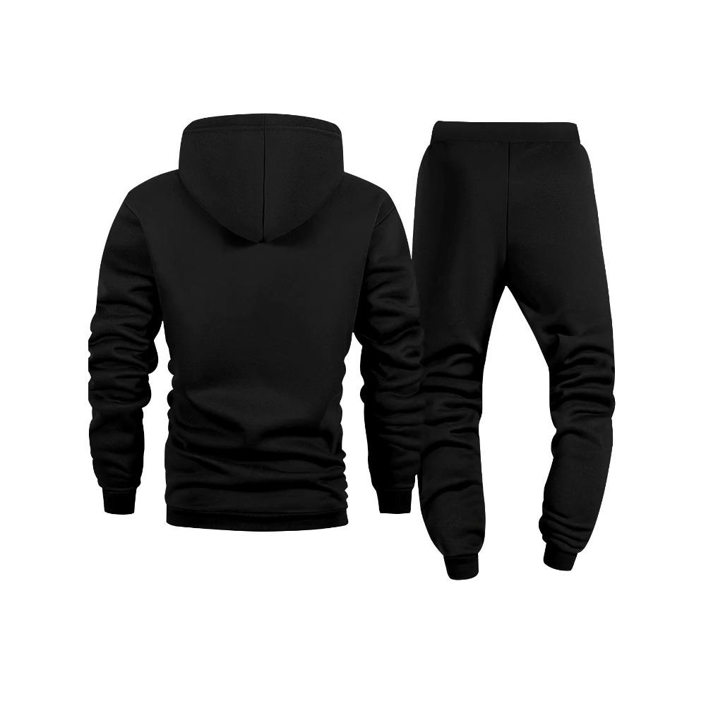 Pattern Printed Hooded Sweatshirt Men's Suit Versatile Sports Pants Hip Hop Street Casual Sports Trend Two Piece Set