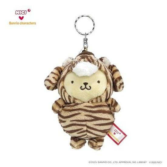 NICISanrio Characters Mascot Key Ring PompompurinTiger