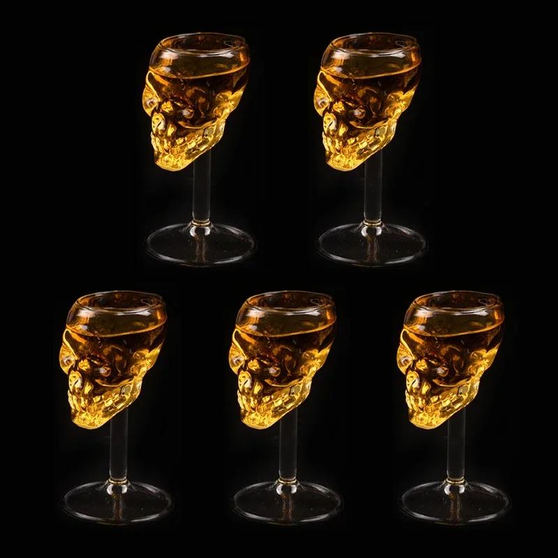 Totenkopf Glasbecher Bier Wein Bar Totenkopf Glaskopf Wodka Trinkgeschirr Heimbar Party Geschenk Kunstware Deko Kelchgläser
