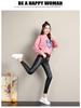 Women's High-Waisted Black Matte Leather Leggings - Fleece-Lined and Slimming for Fall/Winter