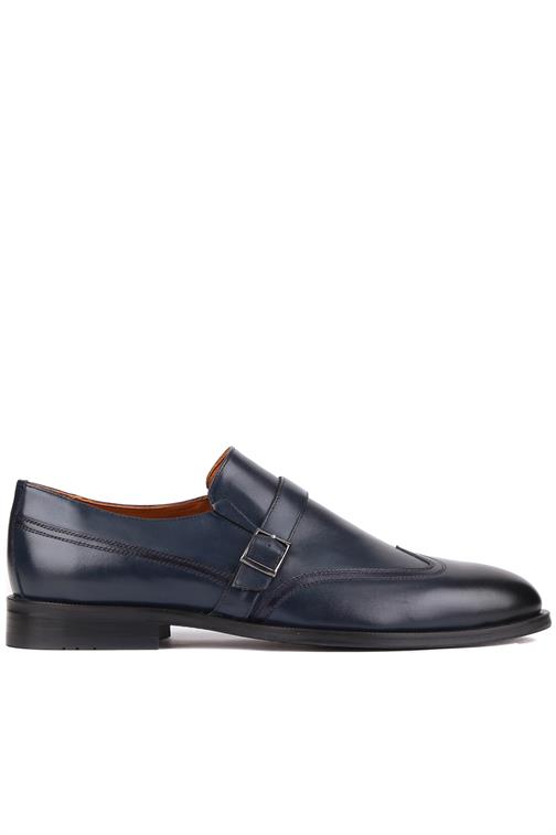 Shoetyle Hnědé kožené pánské klasické boty s přezkou 250-401