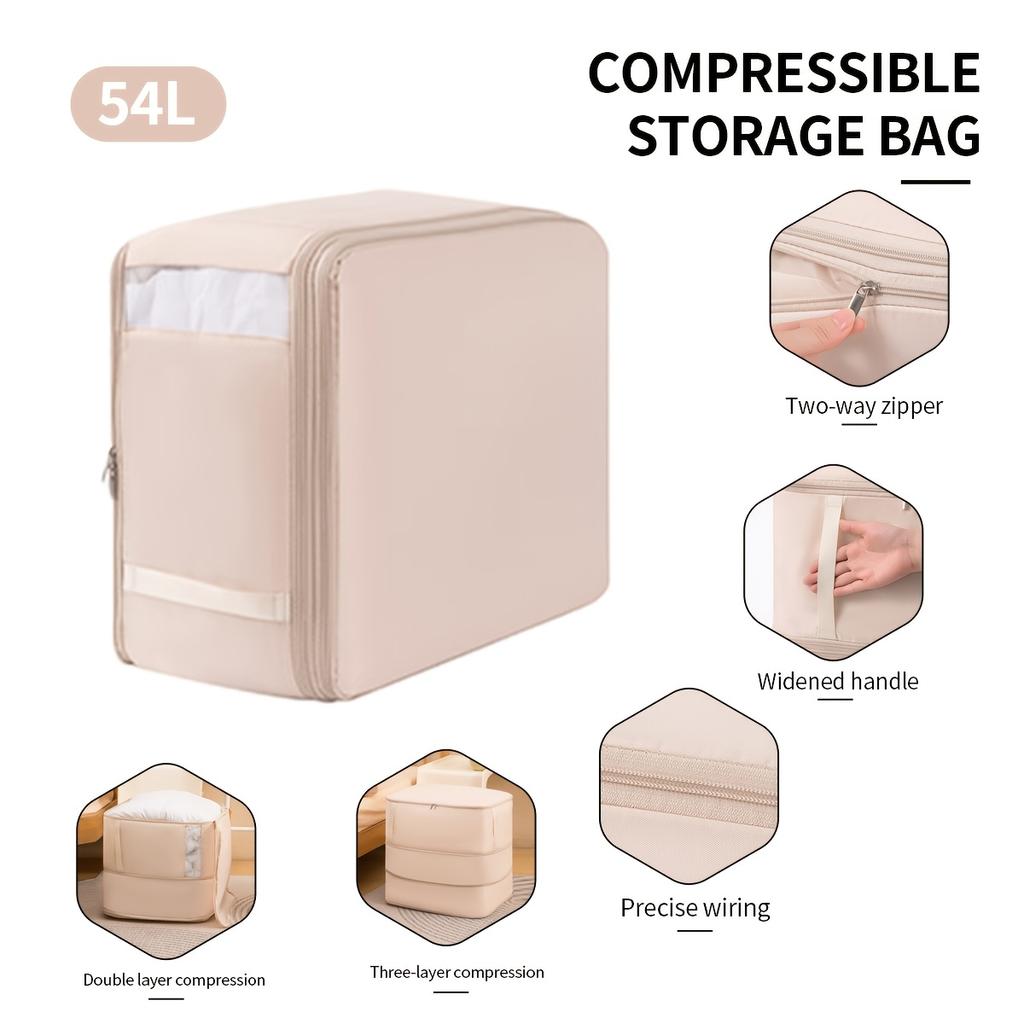 Compression Dustproof Organizer Storage Bag Large Capacity Moisture-proof Clothes Quilt Moving Bag Self Compression Organizer