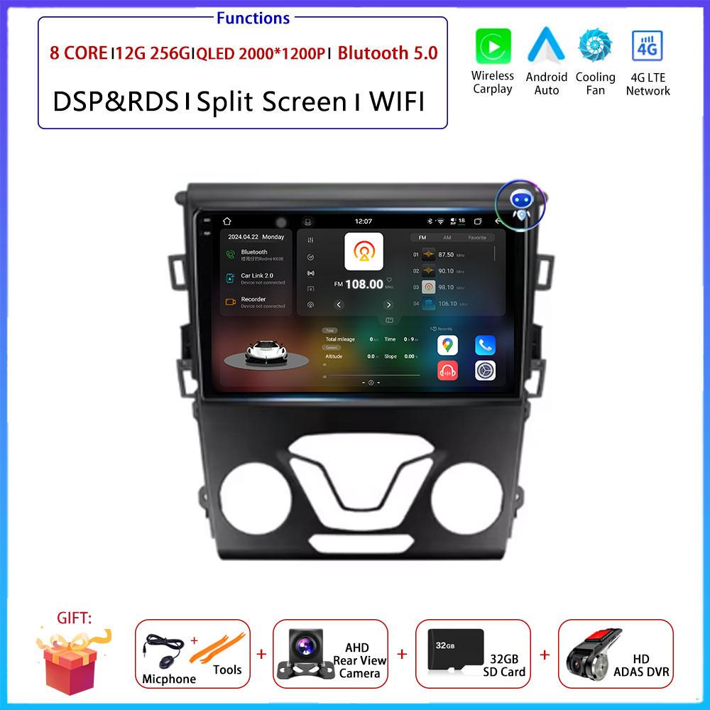 Android Carplay Auto For Ford Mondeo 5 Fusion 2012 2013 2014 2015 2016 - 2019 Car Radio Navigation GPS Multimedia Video Player