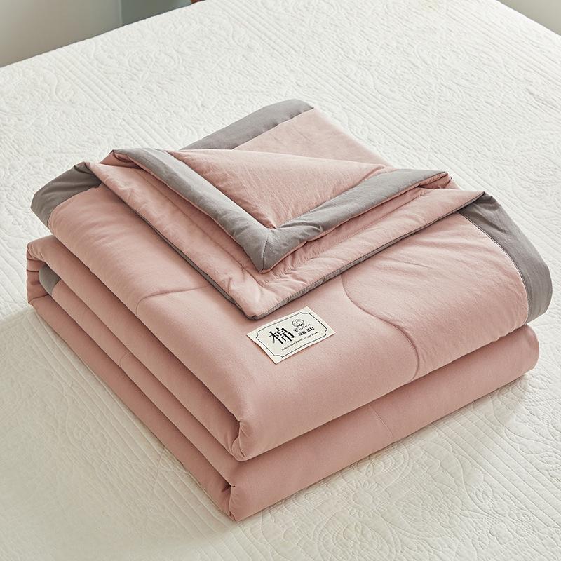 Set Coperta Estiva in Puro Cotone Lavato Giapponese - Cotone dello Xinjiang, Sottile e Fresco, Classe A, Quattro Pezzi