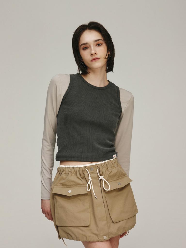 Pomme Mood Skirt (Khaki)