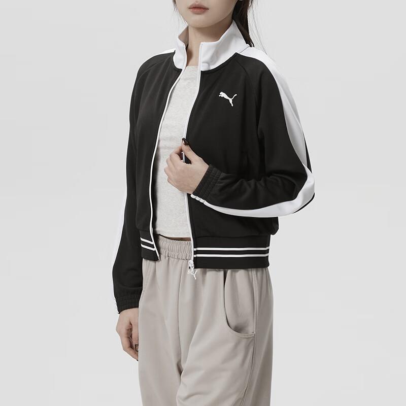 Puma Running Sports Stand Collar Zip Jacket Women Jackets 638392-01