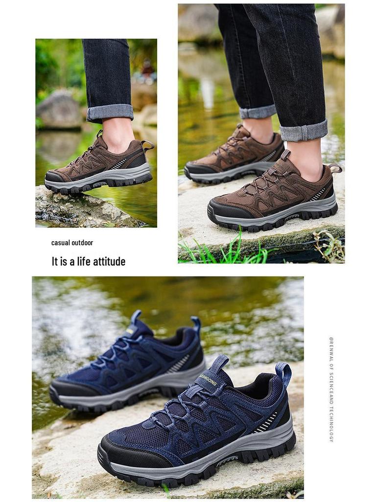 Chaussures de randonnée antidérapantes pour hommes grande taille - Résistantes à l'usure et idéales pour le camping, le sport, la course à pied et l'alpinisme.