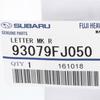 Subaru 93079 fj050 letter mark, 1 pack