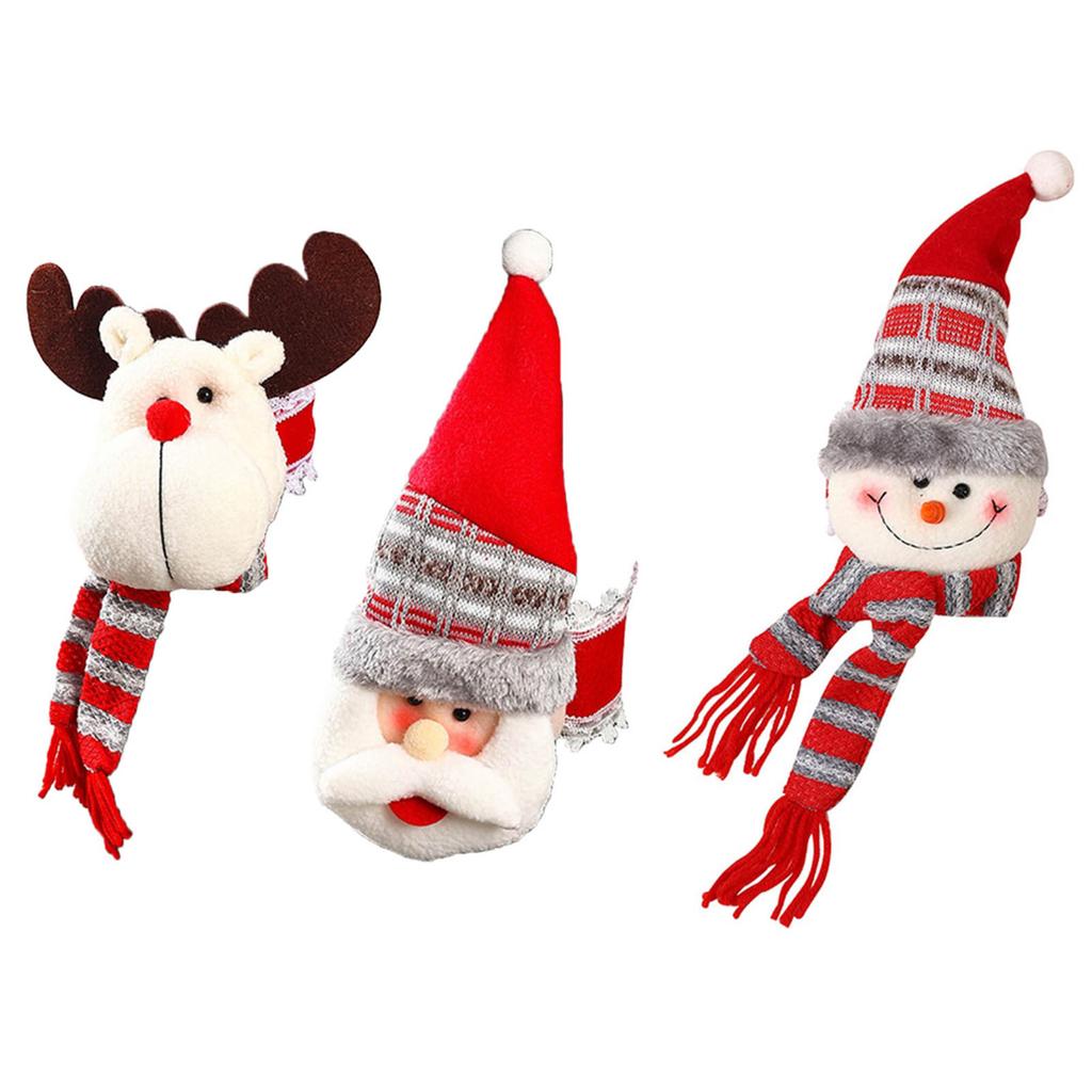 Christmas Curtain Buckle Snowman/Elk/Santa Curtain Decorations Creative Curtain Clip Tieback Strap for Home Window Decor