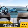 Pre-cut TPU Film for Mercedes Benz V-Class W447 2024 2025 2026 Car Gearbox Panel Dashboard Anti-Scratch Transparent PPF Film