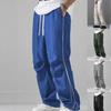 Retro Vintage Wide Leg Loose Pants Spring Summer Me High Elastic Waist Pocket Sporty Long Trousers