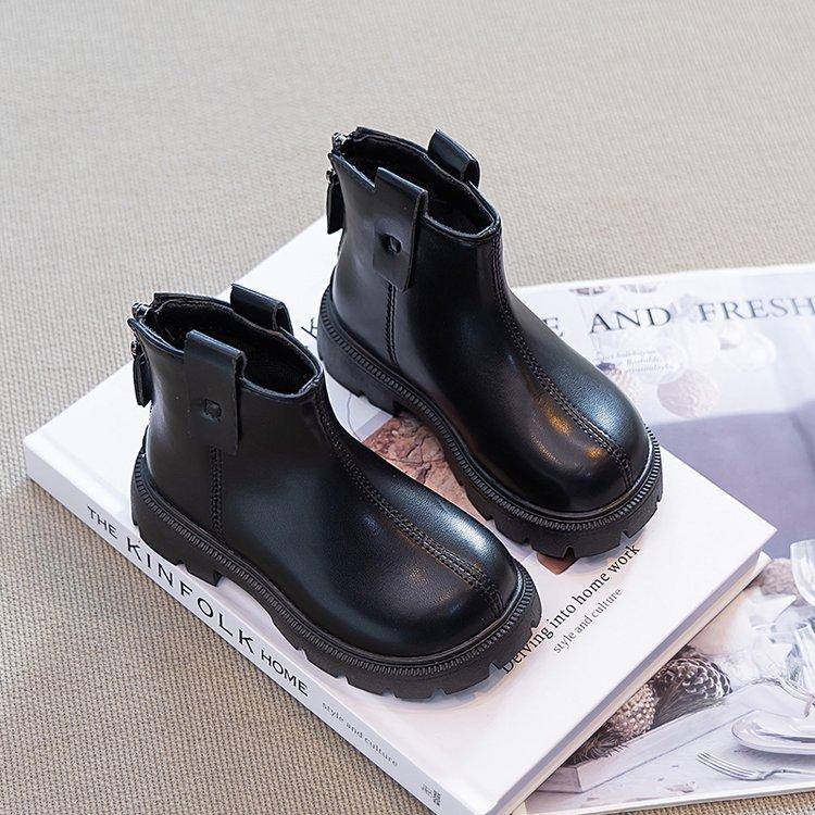 

Девочки ботинки Мартин 2025 осень и зима новые маленькая девочка одинарные ботинки британские детские детские иностранные газ вельветовые две хлопковые короткие ботинки 36