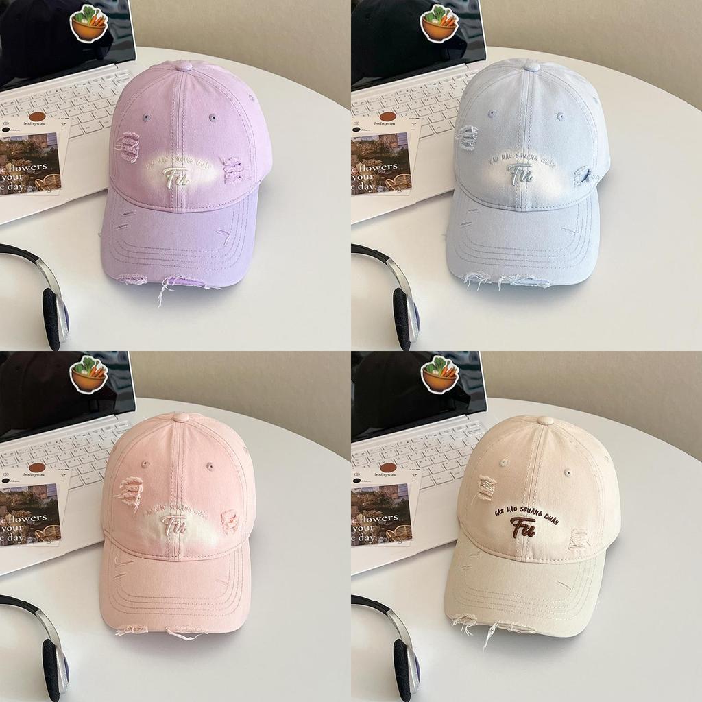 Korean Style Letter Baseball Cap With Adjustable Fit For Summer Outdoor Sun Protection