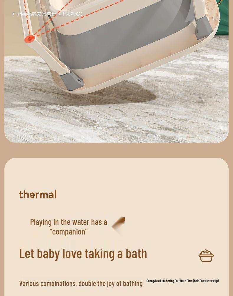 Baby Bathtub Foldable Soaking Tub for Kids