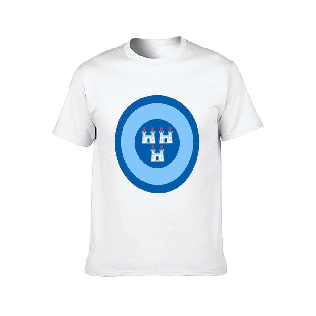 Dublin 3 Castles Blue Retro Mod Roundel TShirt T Shirts for Man Slim Fit Man Graphic T Shirt TShirt
