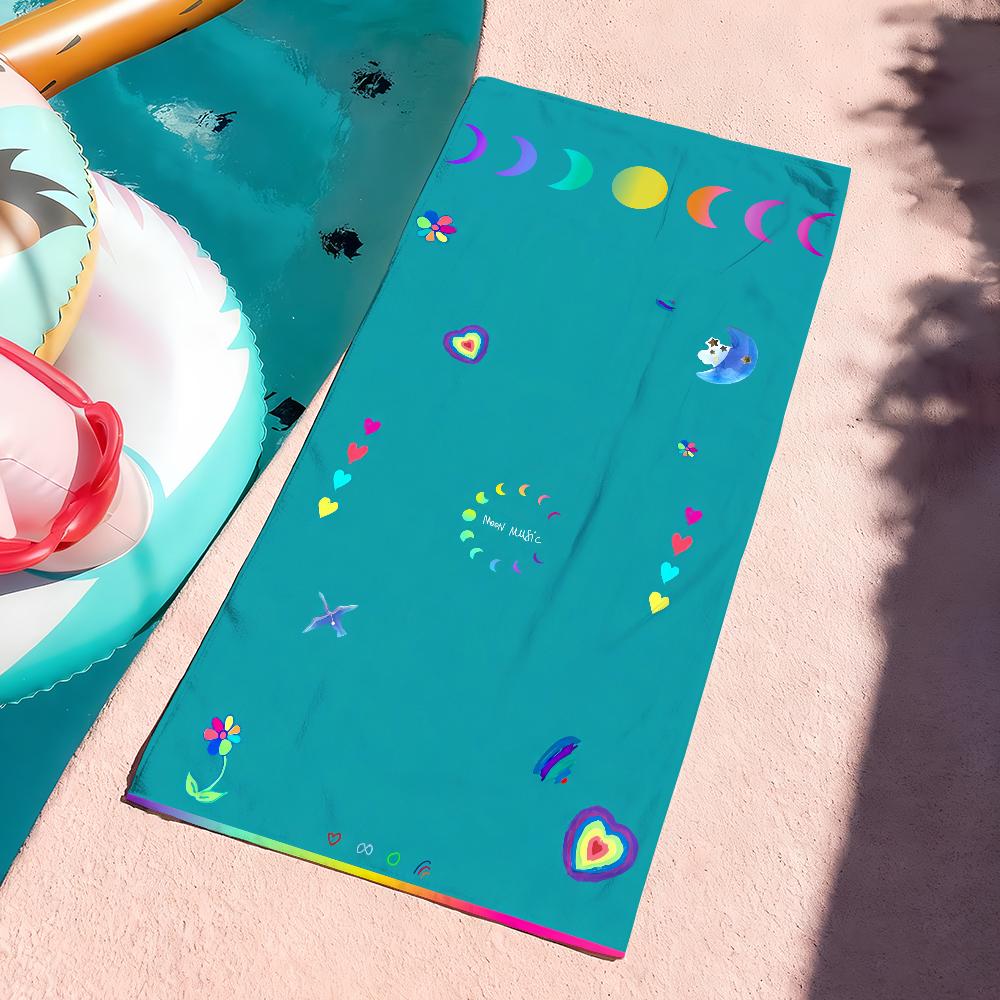 Rock Band C-Coldplay-Moon Music Asciugamano Morbido Piscina Regalo Per Viaggio Palestra Doccia Campeggio Asciugatura Rapida Sportivo Grandi Asciugamani da Spiaggia