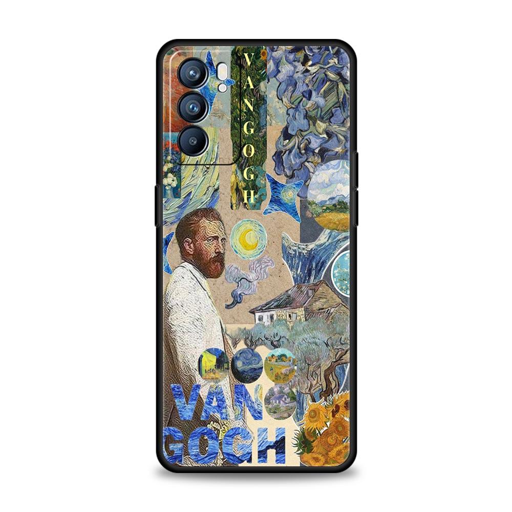 Case For Oppo Reno13 Reno12 Reno11 F Reno10 Pro A54 A53 A95 A76 A74 A57 A98 A80 A79 5G A78 4G Cover Van Gogh Starry Night flower