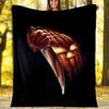 Coperta stampata a tema horror di Halloween - Perfetta per divano, letto, viaggi e uso all'aperto | Lavabile in lavatrice, accogliente e resistente.