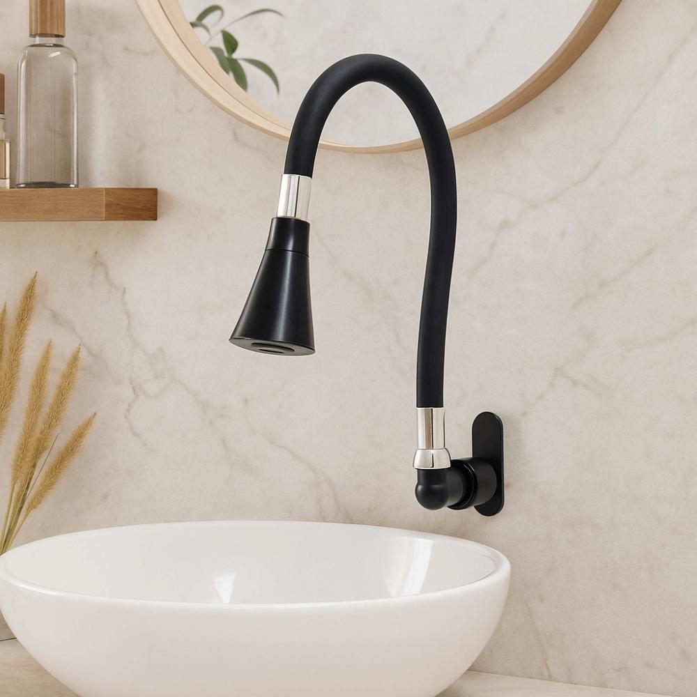 Robinet de cuisine durable en alliage de zinc Économie d'eau 2 modes Bec pivotant Robinet Universel Robinet d'eau Buse Toilettes Publiques