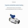 304 Stainless Steel Mini Ball Valve, Butterfly Handle, Dual Internal Thread, Explosion-Proof, Steam-Compatible
