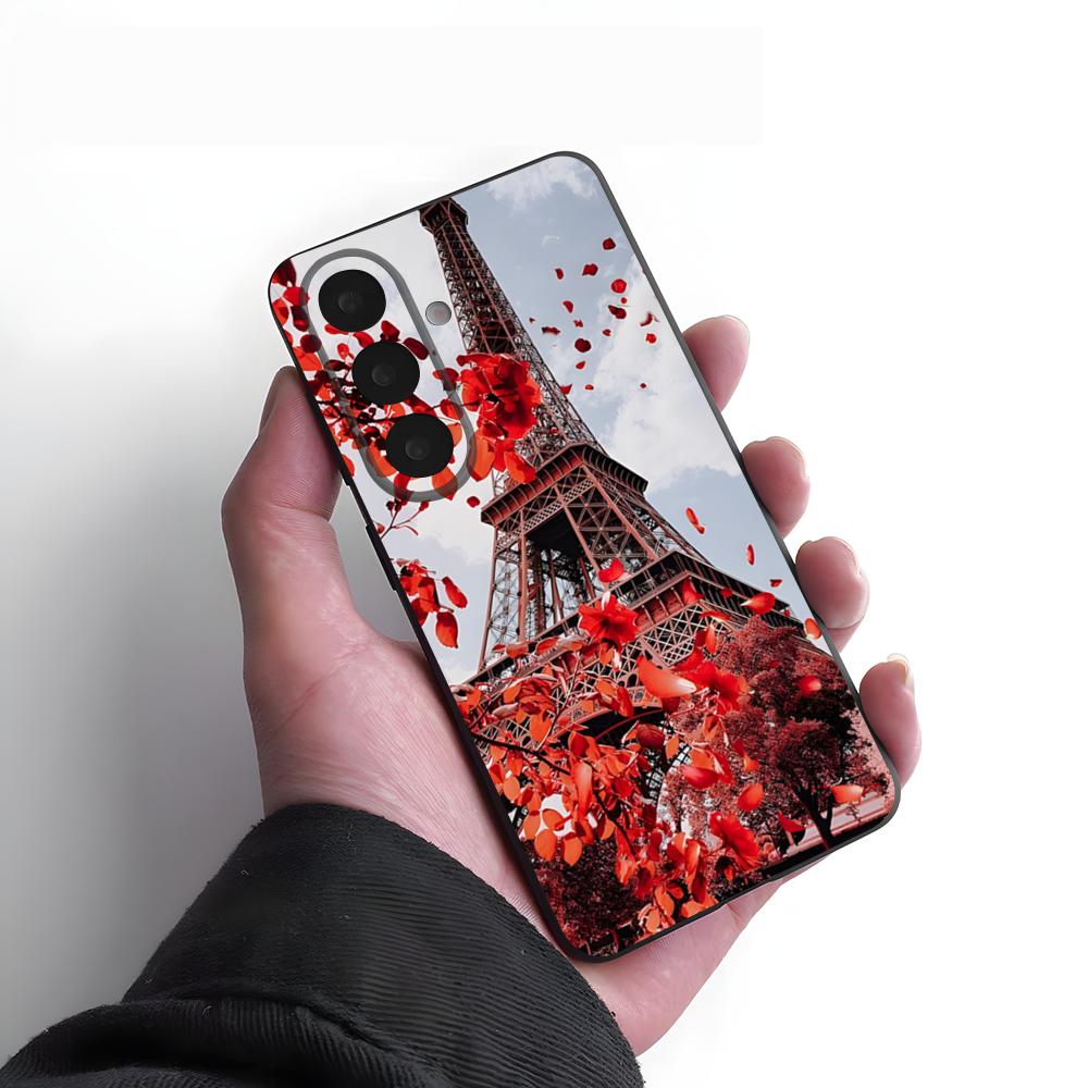 Eiffel Tower Phone Case For Samsung A25 A13 A33 5G A54 A36 A35 A56 A52 A14 Shockproof Soft Cover