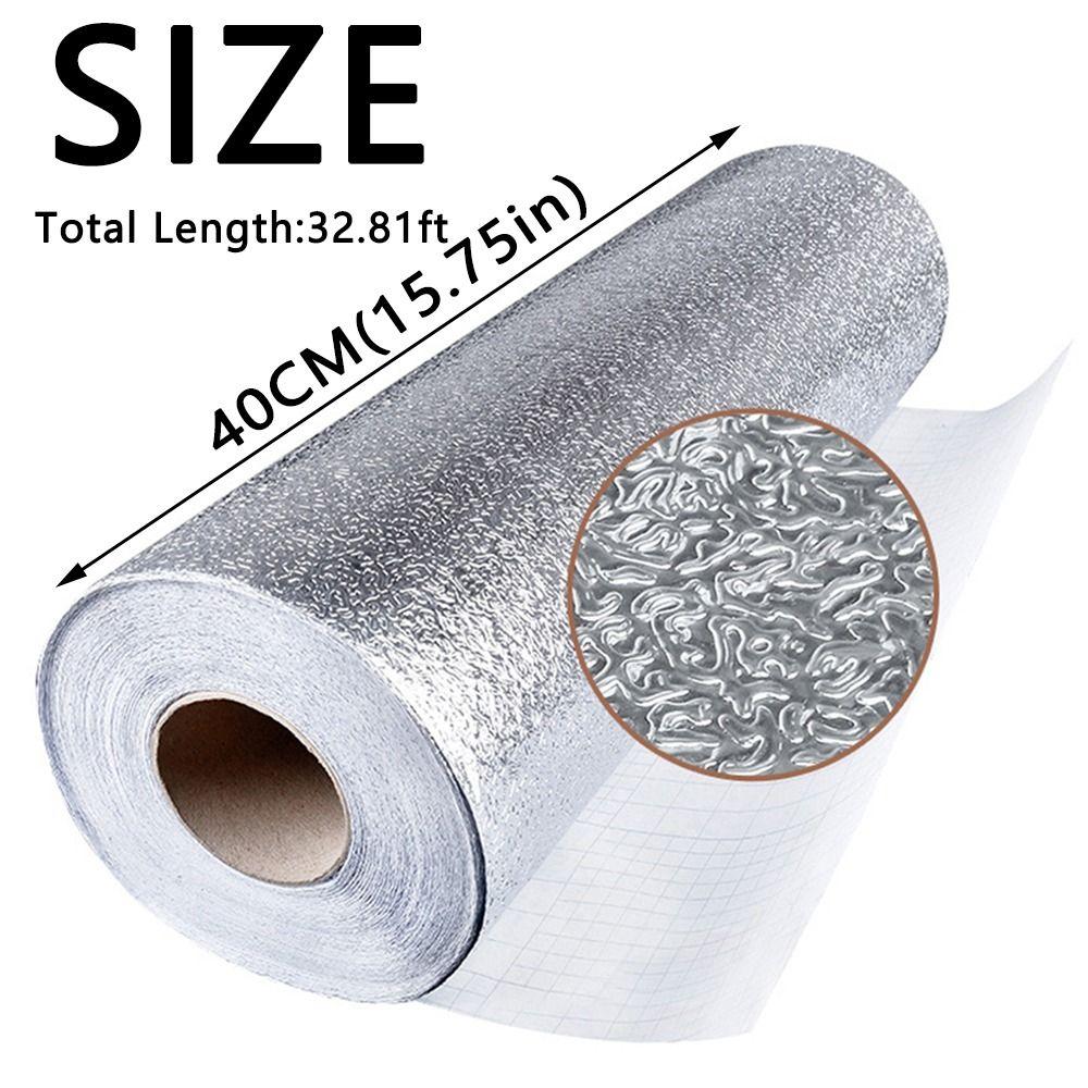 40CMx10M Kitchen Oil-proof Sticker PVC Cabinet Wallpaper Furniture Refurbishment