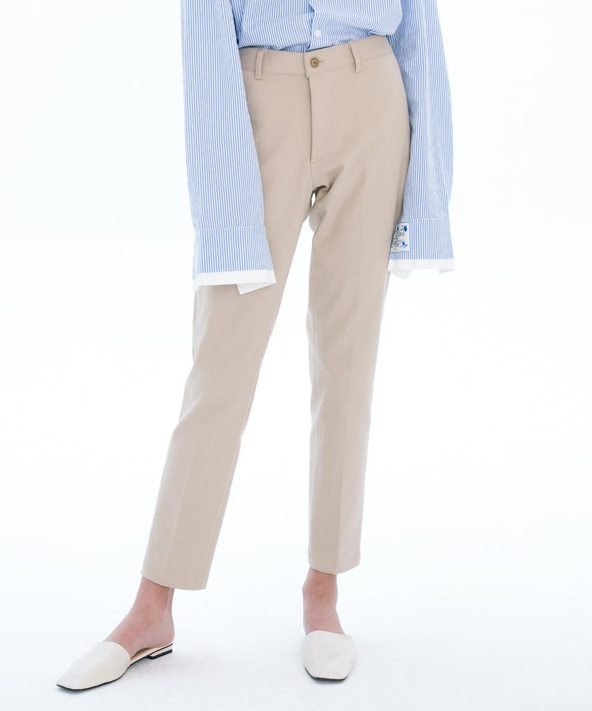 TRIP LE SENS Light Twill Cotton Slim Pants _Light Beige