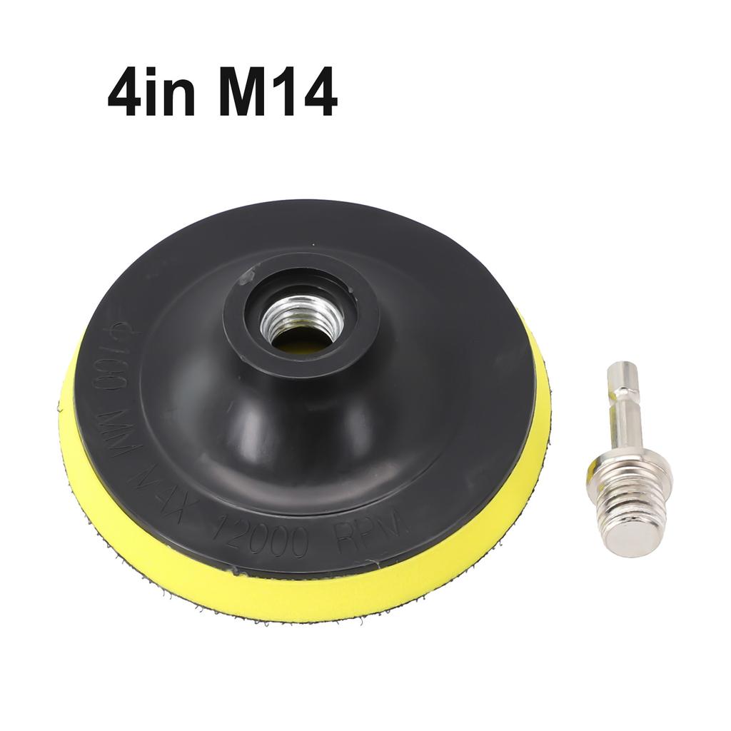 1 XBacking Pad 1 X Drill Adapter 3-7 Inch Backing Pad Polishing Plate With 10 14mm Thread Adapter For Rotary Tool