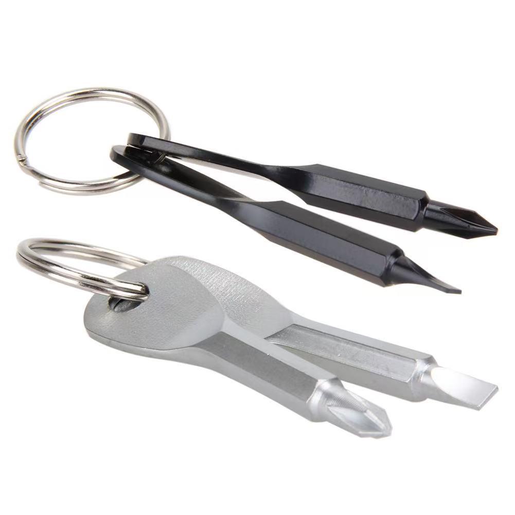 Mini Keychain Screwdriver Set: Portable Flathead & Phillips with Keyring for EDC
