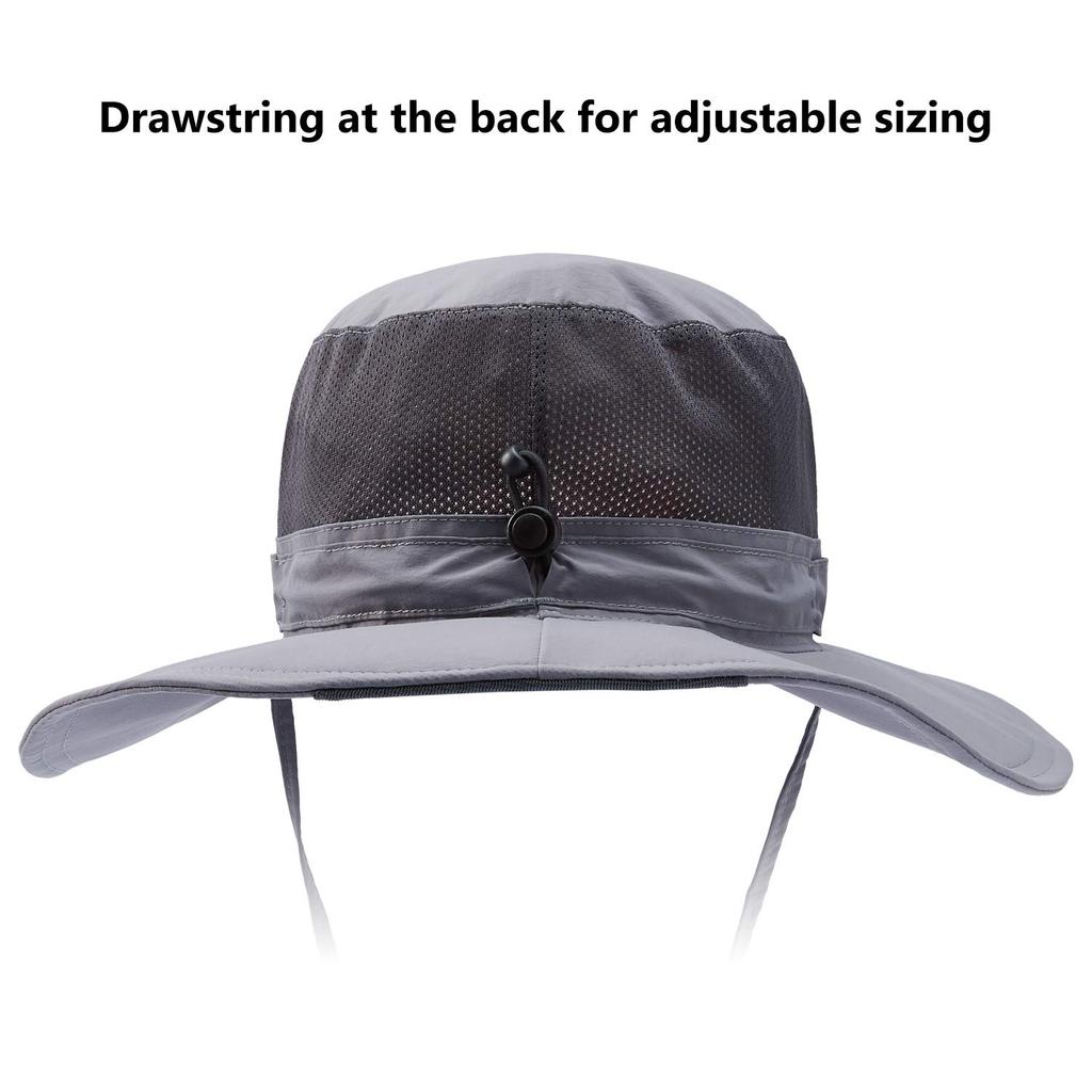 Bassdash Fishing UV and Perfect for Sun Farm and Mountain Climbing Light Men's Hat, Water-Repellent, UPF50+ Protection, Quick-Drying, Lightweight,