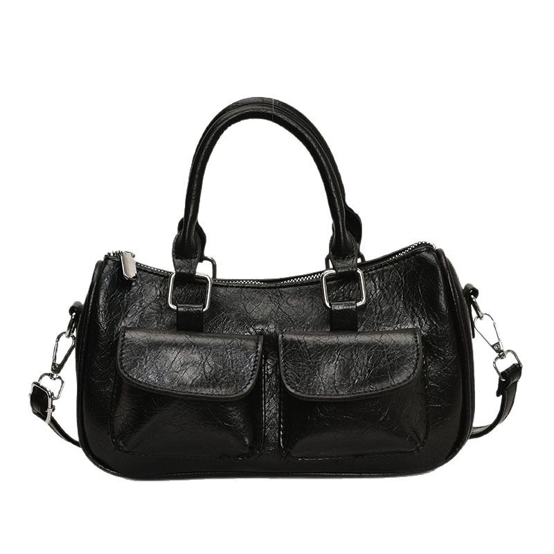 Simple casual portable small square bag 2025 new Korean version high-end fashion shoulder bag niche design messenger bag
