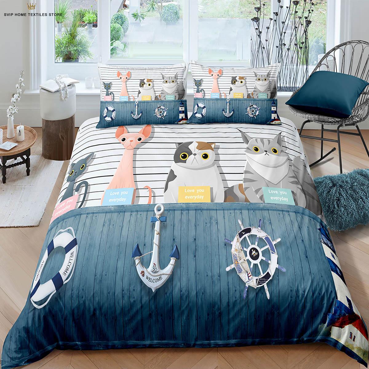 

Comforter Cute Cat Constellation 3D Stereo Printing Bedding Set Machine Washable Gift Three-Piece Set Comforter (quilt)-EU Single(135*200cm)3pcs
