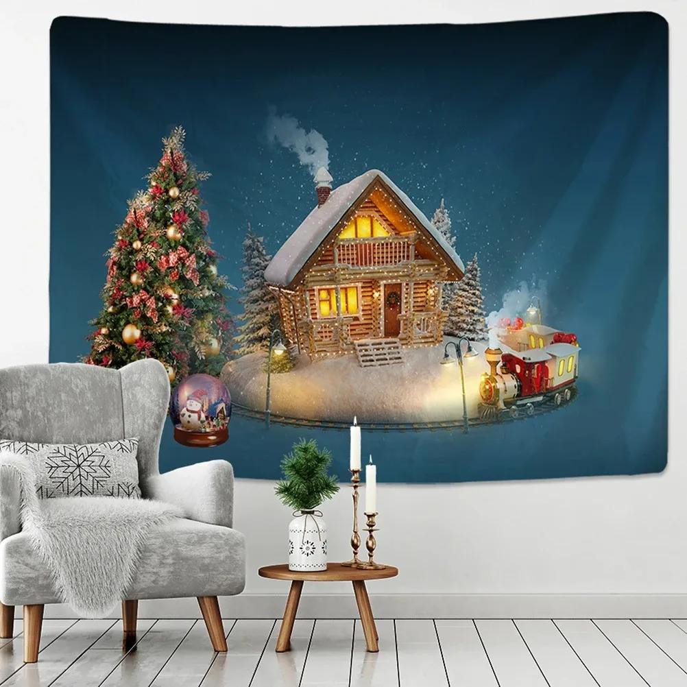 Christmas Tree Snowman Decorative Tapestry Home Living Room Bedroom Wall Decoration
