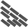 100pcs Crochet Labels 4.5x1.2cm 2 Holes PU Leather Tag Practical Embellishment DIY AccessoriesBlack