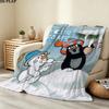 Custom Name,Cute Mole Printed Flannel Blanket, Soft Throw for Bedroom Sofa, Washable, Christmas Present, Great Gift.