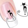 1 Arkusz 12 Rodzaje Woda Przenieś Nails Art Naklejka Kot Wzory Nail Wraps Naklejka