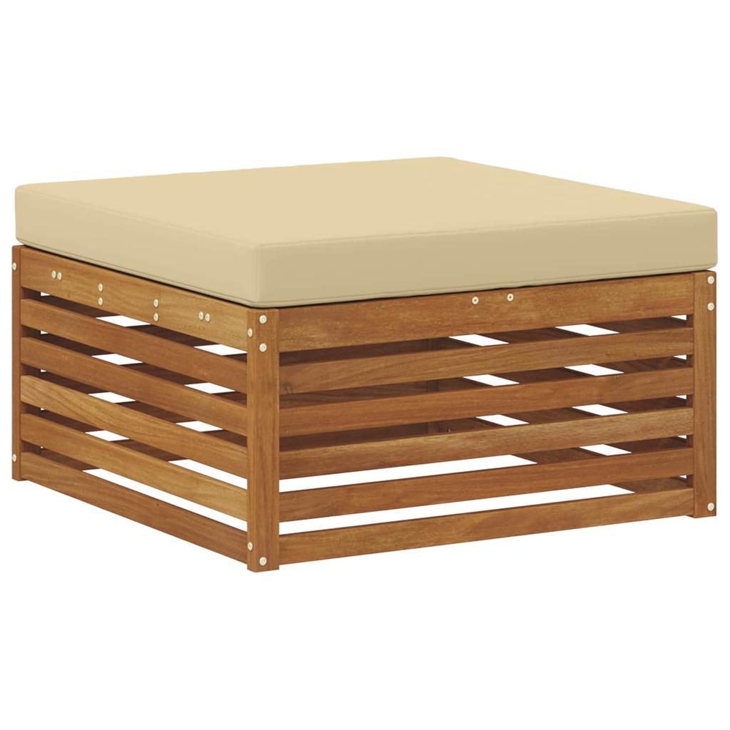 Outdoor Sofa Set with Cushions 7 pcs Natural and Beige