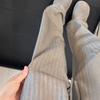 Cleanfit Striped Ice Silk Casual Pants Men Loose Straight Wide Leg Breathable Draped Trousers